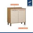 Balcão 80cm 2 Portas Salvador  Cinamomo/off White