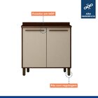 Balcão 80cm 2 Portas Salvador Chocolate/off White