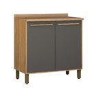 Balcão 80cm 2 Portas Salvador Cinamomo/grafite