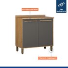 Balcão 80cm 2 Portas Salvador Cinamomo/grafite