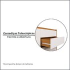 Balcão 80cm 3 Gavetas Com Toalheiro Cozinha Milão Branco Árti