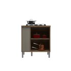 Balcão 80cm Com Porta Condimentos Lavínia Amendoa/niagara