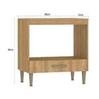 Balcão 80cm Com Recorte Para Cooktop E 1 Gaveta Suprema Mel