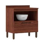 Balcão 80cm Com Tampo 1 Porta Basculante Vidro 1 Gaveta 944 V