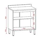 Balcão 80cm Com Tampo 2 Portas Viv Concept 941 Nogueira/off W