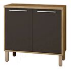 Balcão 80cm Cozinha 2 Portas Paris  Salleto Cestaplus Carvalh