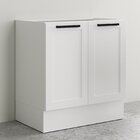 Balcão 80cm Em Mdf Com 2 Portas Rodapé E 1 Prateleira Grazi B