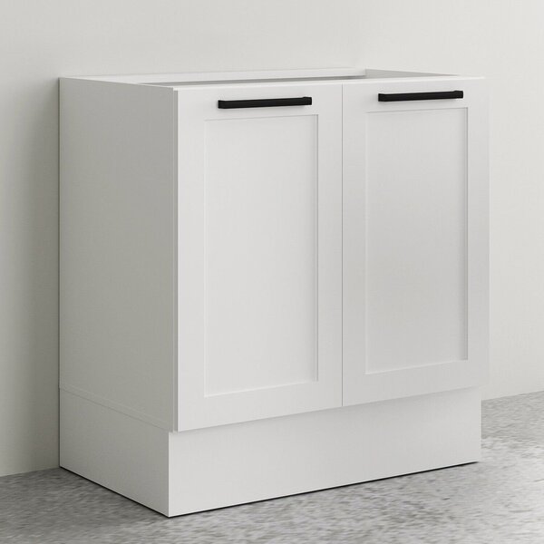 Balcão 80cm Em Mdf Com 2 Portas Rodapé E 1 Prateleira Grazi B