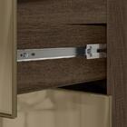 Balcão 80cm Kali Premium 2 Gavetas De Vidro Com Tampo Mdf 25m