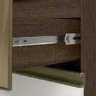 Balcão 80cm Kali Premium Com Gaveta De Vidro E Tampo Mdf 15mm