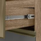 Balcão 80cm Kali Premium Com Gaveta De Vidro E Tampo Mdf 25mm