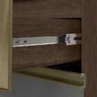 Balcão 80cm Kali Premium Com Gaveta De Vidro E Tampo Mdf 25mm