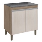 Balcão 80cm Karen 2 Portas P14 Malbec/avelã - Mpozenato