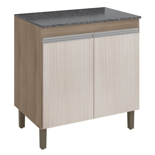 Balcão 80cm Karen 2 Portas P14 Malbec/avelã - Mpozenato