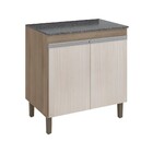 Balcão 80cm Karen 2 Portas P14 Malbec/avelã - Mpozenato