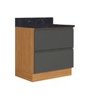 Balcão 80cm Mdf 1 Porta 1 Gaveta Tampo Com Rodapé Em Pvc Inov