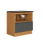 Balcão 80cm Mdf 1 Porta 1 Gaveta Tampo Recorte Cooktop 4 Boca