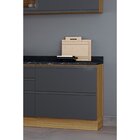 Balcão 80cm Mdf 1 Porta 1 Gaveta Tampo Recorte Cooktop 4 Boca