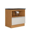Balcão 80cm Mdf 1 Porta 1 Gaveta Tampo Recorte Cooktop 5 Boca