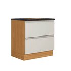 Balcão 80cm Mdf 1 Porta 1 Gaveta Tampo Recorte Cooktop 5 Boca