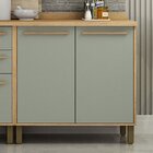 Balcão 80cm X 95cm 2 Portas Salvador Marrom/verde