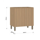 Balcão 2 Portas 80x87x53cm Madeira Freijó Slim Luciane