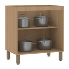 Balcão 2 Portas 80x87x53cm Madeira Freijó Slim Luciane