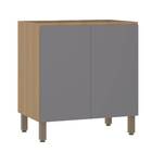 Balcão 2 Portas 80x87x53cm Madeira Freijó Slim Luciane