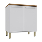 Balcão 2 Portas 80x89x54,5cm Madeira Branco Bari Luciane