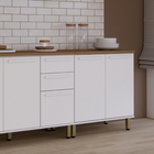 Balcão 2 Portas 80x89x54,5cm Madeira Branco Bari Luciane