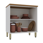 Balcão 2 Portas 80x89x54,5cm Madeira Branco Bari Luciane