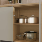 Balcão 2 Portas 1 Gaveta 80x91x52cm Madeira Carvalho Greige Condessa Nesher