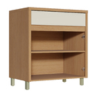 Balcão 2 Portas 1 Gaveta 80x91x52cm Madeira Carvalho Greige Condessa Nesher