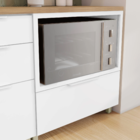 Balcão 1 Gaveta 80x91x52cm Madeira Branco Marquesa Nesher