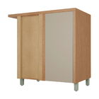 Balcão 1 Porta 93x91x52cm Madeira Carvalho e Greige Condessa Nesher