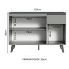 Balcão  Armário De Cozinha 3 Portas 1 Gaveta Com Pés Cinza Ni