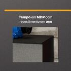 Balcão Aço Lavanderia Multiuso Multimóveis Cr6044 Cinza/pto