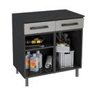 Balcão Aço Lavanderia Multiuso Multimóveis Cr6045 Cinza/pto