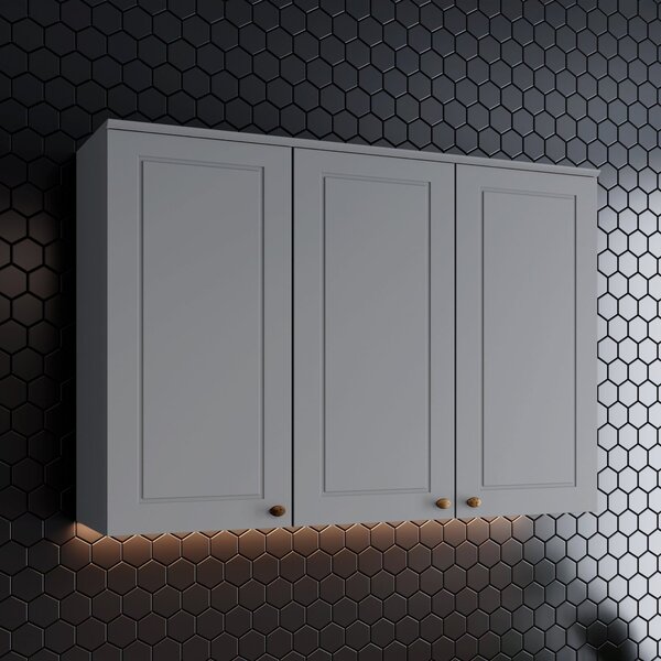 Balcão Aéreo 03 Portas Americana Cinza