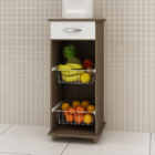 Balcão Agata Com Fruteira - Nogal/branco