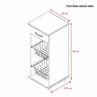 Balcão Agata Com Fruteira - Nogal/branco