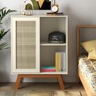 Balcao Alto Aparador Buffet Com Porta De Correr Bali Pés Em M