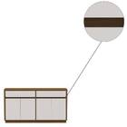 Balcão Ana 4 Portas 2 Gavetas Imbuia Off White Bnn Decor