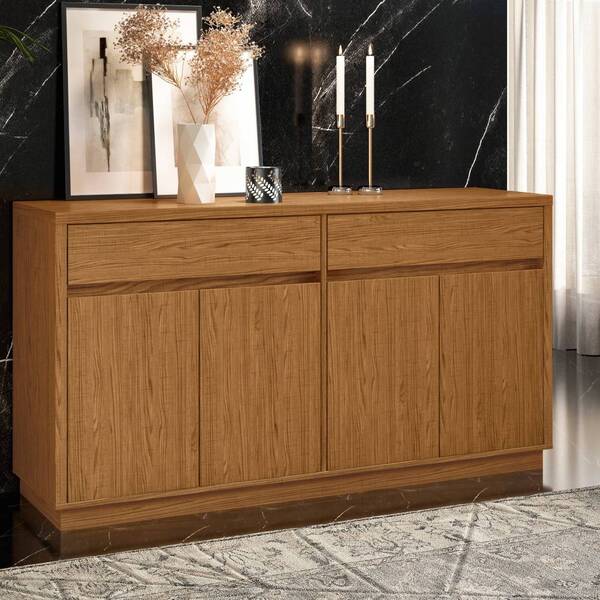 Balcão Ana 4 Portas 2 Gavetas Ypê Bnn Decor