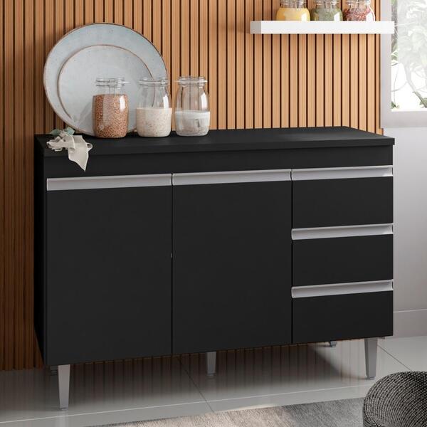 Balcão Anderson 1,2 Preto Sem Tampo