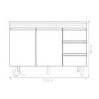 Balcão Anderson 1,2 Preto Sem Tampo