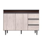 Balcão Andréia 120cm Com Tampo 2 Portas 3 Gavetas Castanho/av