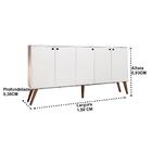 Balcao Aparador 5 Portas Branco Casa Mobilia