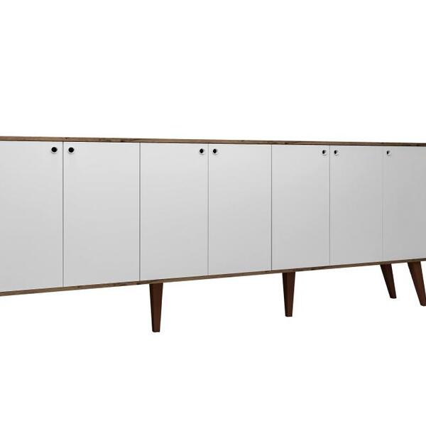 Balcao Aparador 7 Portas Nicaragua Castani Com Branco Brienza