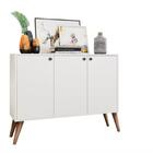 Balcão Aparador  Buffe Retro 3 Portas Branco Congo
